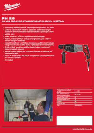 Młotowiertarki Milwaukee PH 28