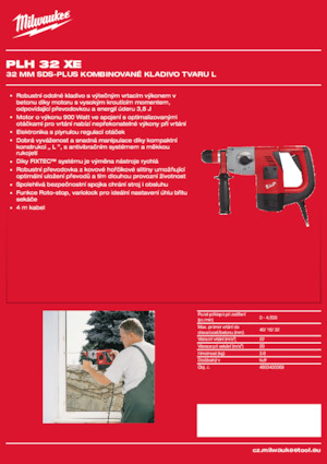 Młotowiertarki Milwaukee PLH 32 XE