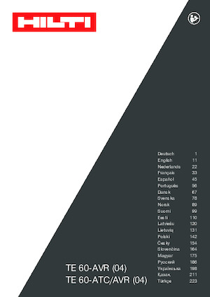 Młotowiertarki Hilti TE 60-AVR