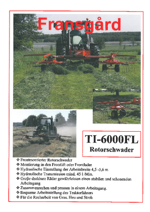 Zgrabiarki rotorowe Fransgard TI 6000 FL