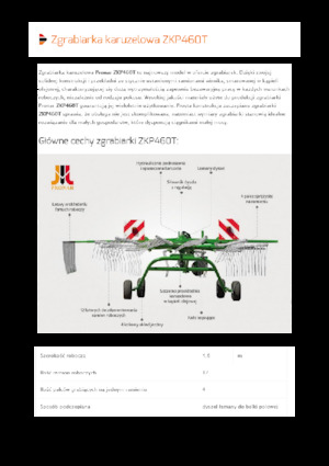 Zgrabiarki rotorowe Pronar ZKP 460T
