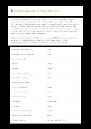 Zgrabiarki rotorowe Pronar ZKP 900D