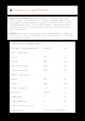 Zgrabiarki rotorowe Pronar ZKP 900D