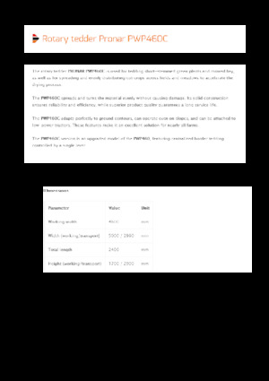 Przetrząsacze karuzelowe Pronar PWP 460C