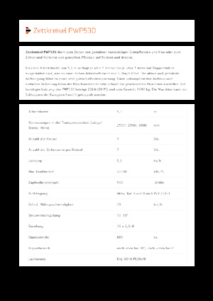 Przetrząsacze karuzelowe Pronar PWP 530