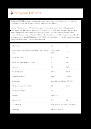 Przetrząsacze karuzelowe Pronar PWP 770
