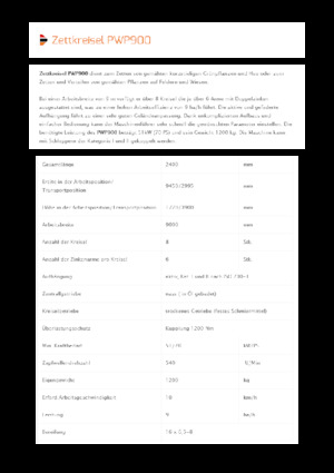 Przetrząsacze karuzelowe Pronar PWP 900