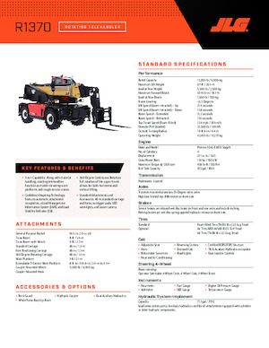 Ładowarka teleskopowa obrotowa JLG R1370 