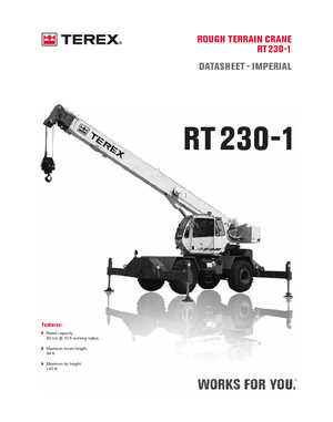 Żurawie terenowe Terex Bendini RT 230-1