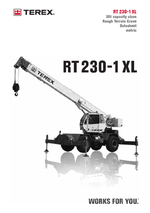 Żurawie terenowe Terex Bendini RT 230-1 XL