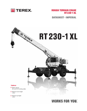 Żurawie terenowe Terex Bendini RT 230-1 XL