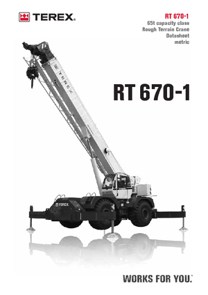 Żurawie terenowe Terex Bendini RT 670