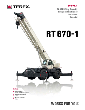 Żurawie terenowe Terex Bendini RT 670