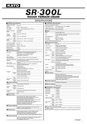 Żurawie terenowe Kato SR 300 L 4x4
