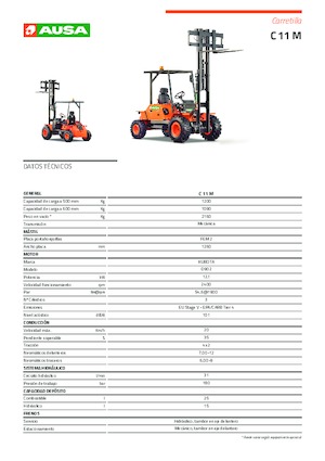 Terenowe wózki widłowe Ausa C 11 M