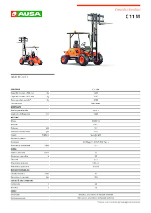 Terenowe wózki widłowe Ausa C 11 M