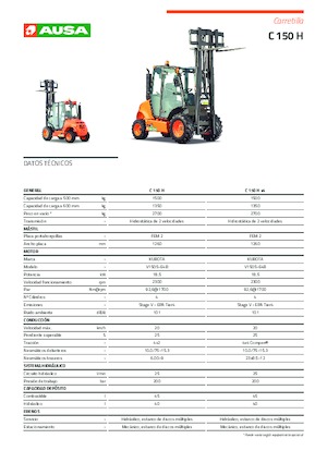 Terenowe wózki widłowe Ausa C 150 H