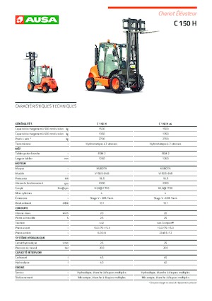 Terenowe wózki widłowe Ausa C 150 H