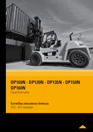 Wózki widłowe z silnikiem wysokoprężnym Caterpillar DP120N