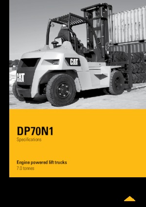 Wózki widłowe z silnikiem wysokoprężnym Caterpillar DP70N1