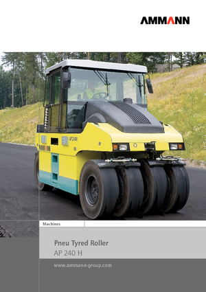 Walce na gumowych kołach Ammann AP 240 H