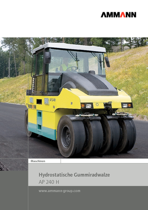 Walce na gumowych kołach Ammann AP 240 H