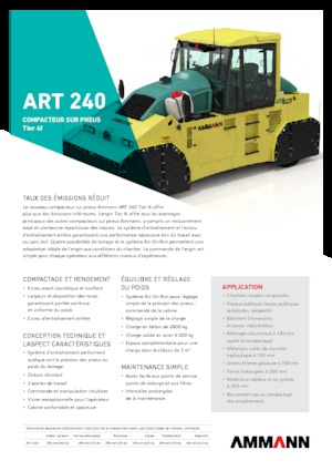 Walce na gumowych kołach Ammann ART 240