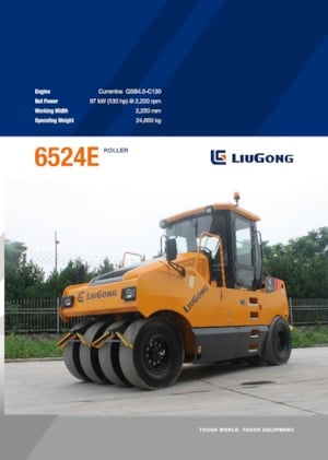 Walce na gumowych kołach Liugong 6524E