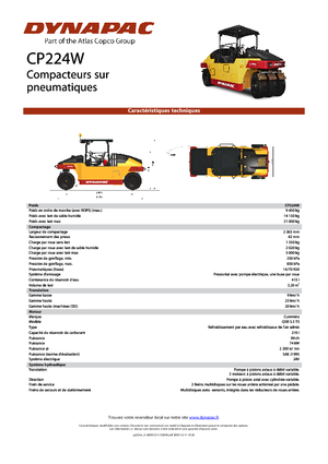 Walce na gumowych kołach Dynapac CP 224 W