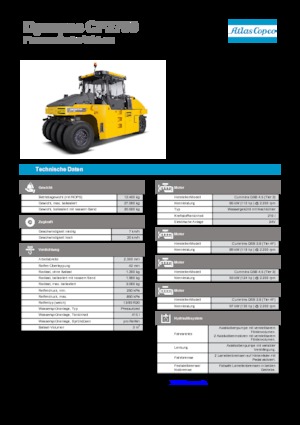 Walce na gumowych kołach Dynapac CP 2700