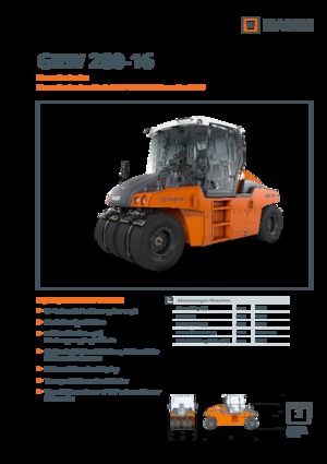 Walce na gumowych kołach Hamm GRW 280i-16