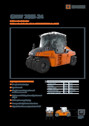 Walce na gumowych kołach Hamm GRW 280i-24