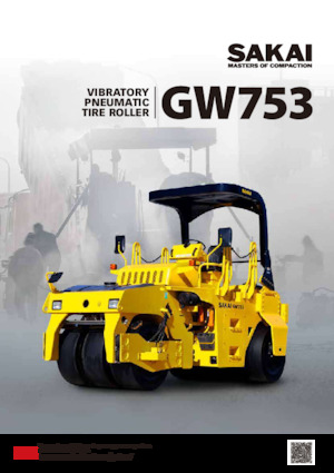 Walce na gumowych kołach Sakai GW753 