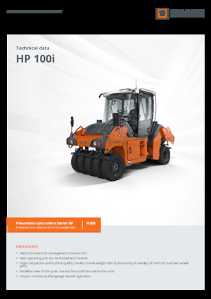 Walce na gumowych kołach Hamm HP 100i