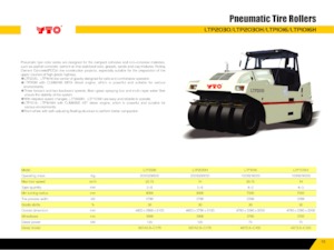 Walce na gumowych kołach YTO LTP2030