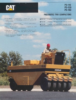 Walce na gumowych kołach Caterpillar PS 180