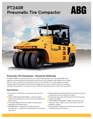 Walce na gumowych kołach Volvo PT240R