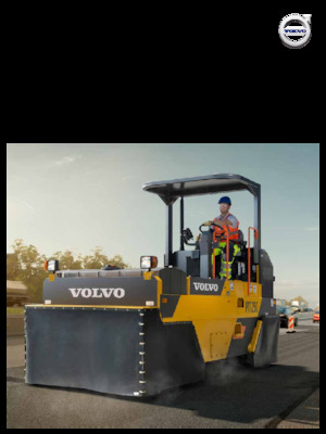 Walce na gumowych kołach Volvo PT125C 