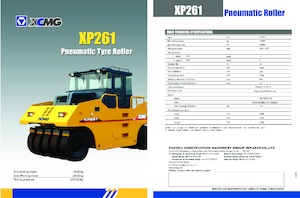 Walce na gumowych kołach XCMG XP261