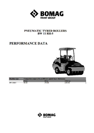 Walce na gumowych kołach Bomag BW 11 RH 5
