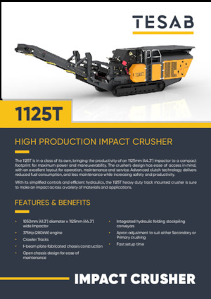 Urządzenia do recyklingu gruzu budowlanego Tesab 1125T