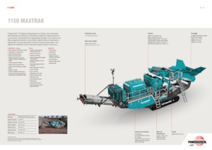 Urządzenia do recyklingu gruzu budowlanego Powerscreen 1150 Maxtrak