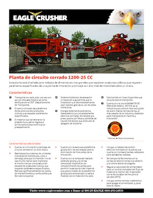 Urządzenia do recyklingu gruzu budowlanego Eagle Crusher 1200-25 CC
