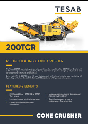 Urządzenia do recyklingu gruzu budowlanego Tesab 200TCR