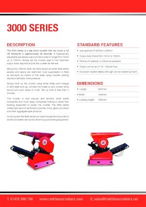 Urządzenia do recyklingu gruzu budowlanego Red Rhino 3000 series