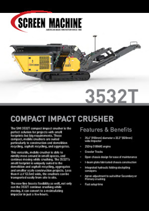 Urządzenia do recyklingu gruzu budowlanego Screen Machine Industries  3532T
