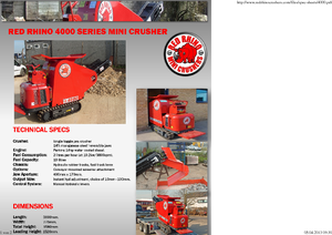 Urządzenia do recyklingu gruzu budowlanego Red Rhino 4000 Mini