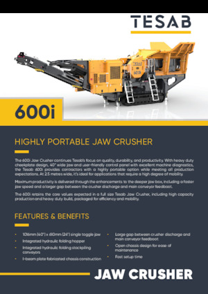 Urządzenia do recyklingu gruzu budowlanego Tesab 600i