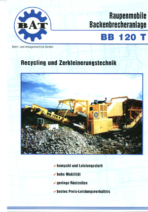 Urządzenia do recyklingu gruzu budowlanego BAT BB 120 T