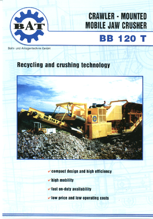 Urządzenia do recyklingu gruzu budowlanego BAT BB 120 T